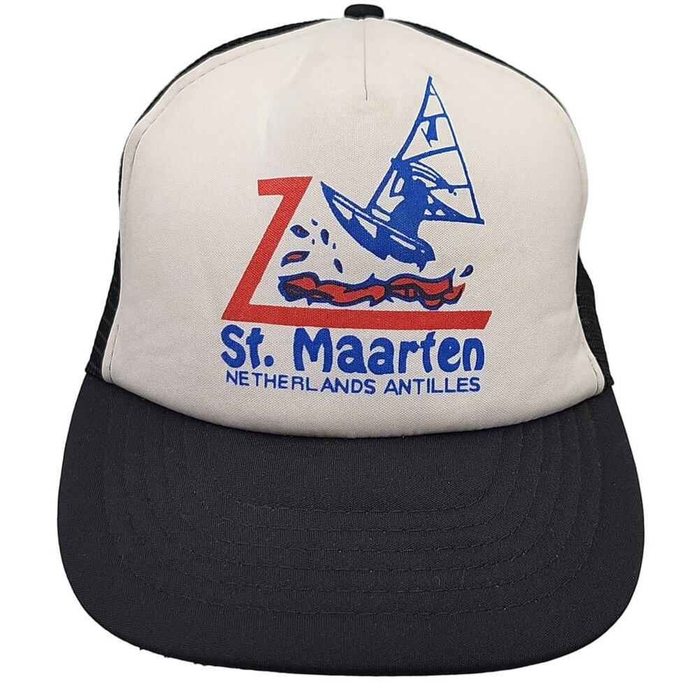 Vintage St. Maarten Netherlands Antilles Trucker Cap Snapback Mesh Hat